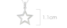 Mini Mantra Star Necklace Dimensions