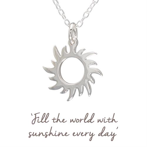 Buy Sun Necklace | Sterling Silver & Gold