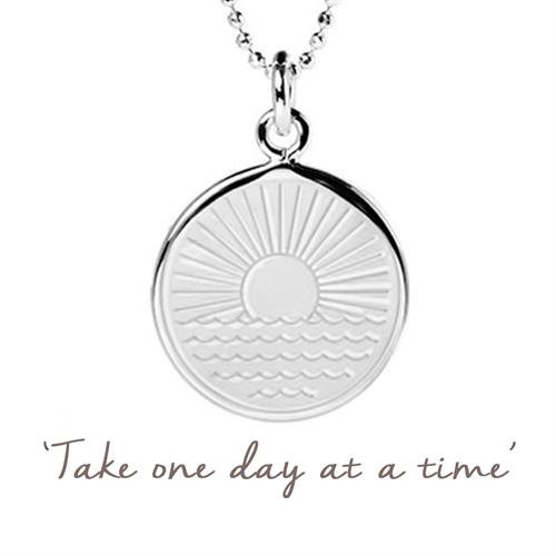 Buy One Day at a Time Necklace | Sterling Silver, Gold & Rose Gold