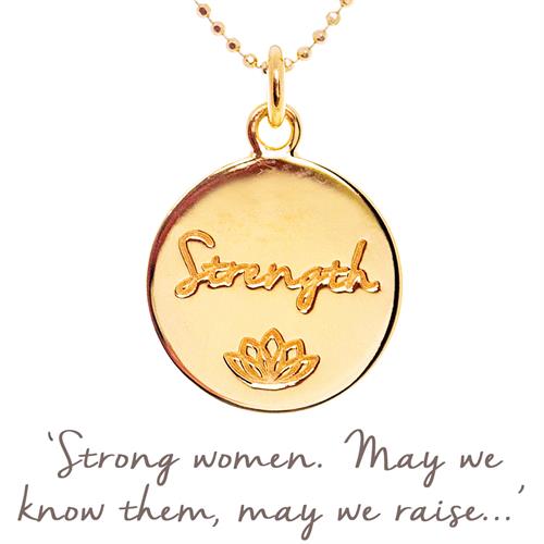 Buy Female Strength Necklace | Sterling Silver, Gold & Rose Gold