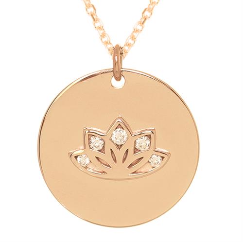 Buy Sparkling Lotus MyMantra Personalised Necklace | Sterling Silver, Gold and Rose Gold
