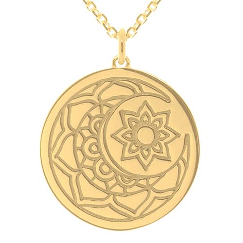 Buy Moon and Sun myMantra Personalised Necklace | Sterling Silver, Gold and Rose Gold