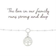 Family Tree Charm Bracelet in Sterling Silver
