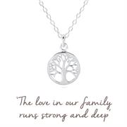 Sterling Silver Family Tree Necklace