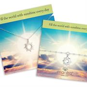 Sterling Silver Sun Necklace and Bracelet Gift Set 