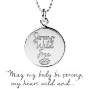 Personalised Gold Strong Wild Free Necklace