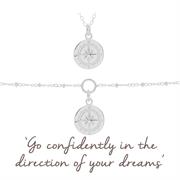 Compass Necklace and bracelet gift set