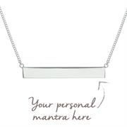 Personalised Sterling Silver myMantra Bar Necklace