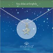 Sterling Silver Star Mantra Necklace