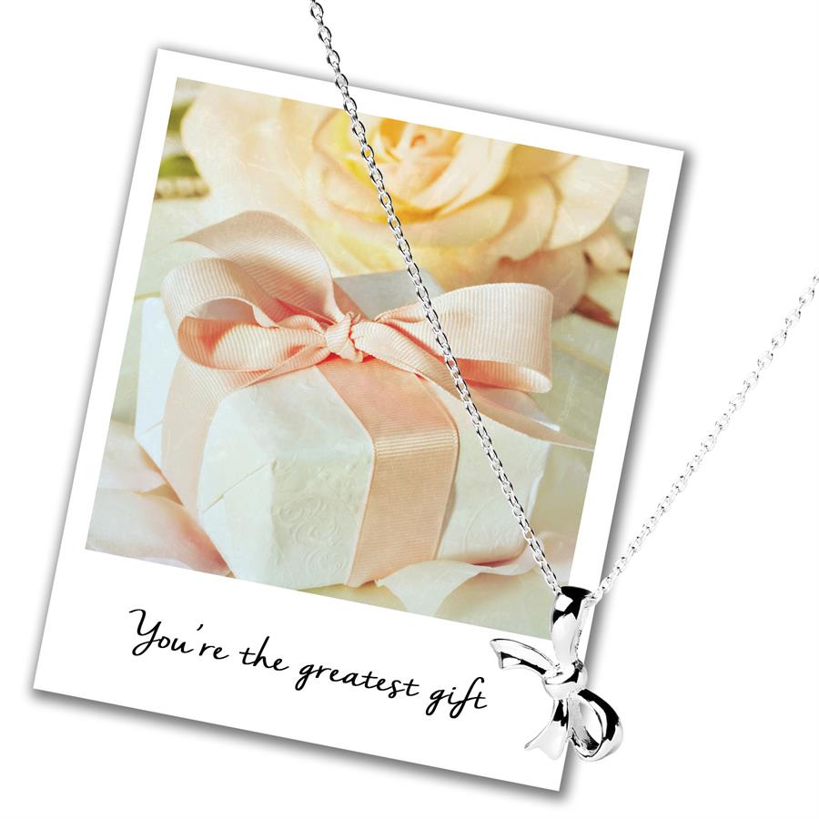 Sterling Silver Bow Necklace - Teacher's Gift Sterling Silver Bow Necklace - Teacher's Gift