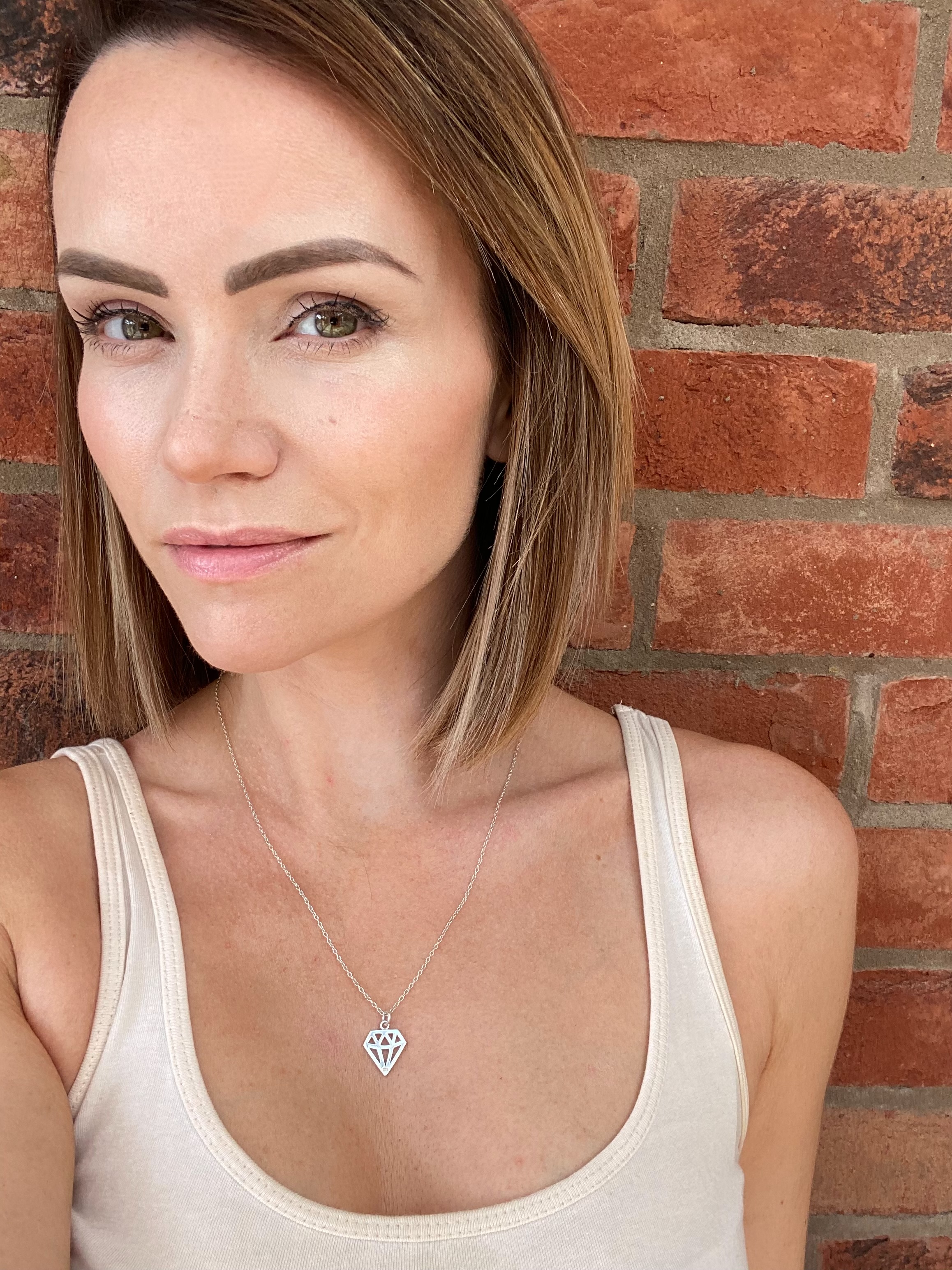 Holly Matthews with Mantra Jewellery Diamond Necklace