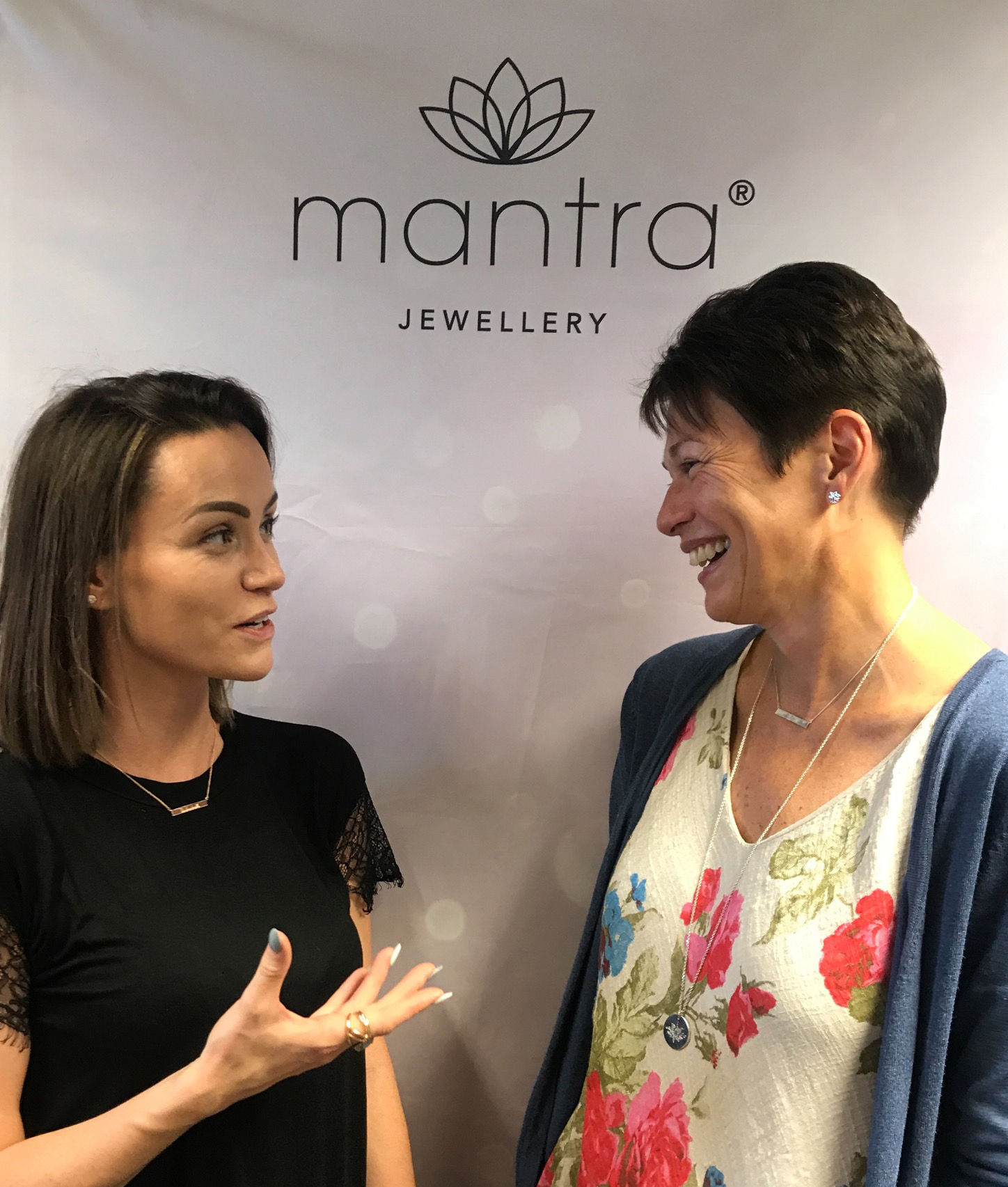 Holly Matthews with Jo Stroud from Mantra Jewellery