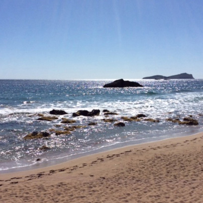 Ibizan beach, meditate