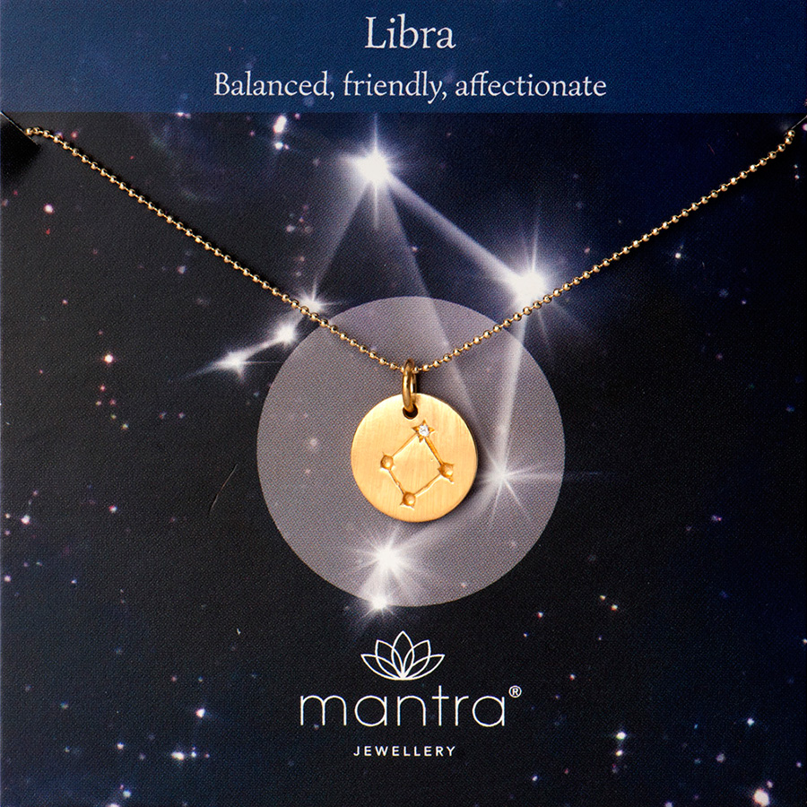 Libra Star Map necklace mantra jewellery libra necklace
