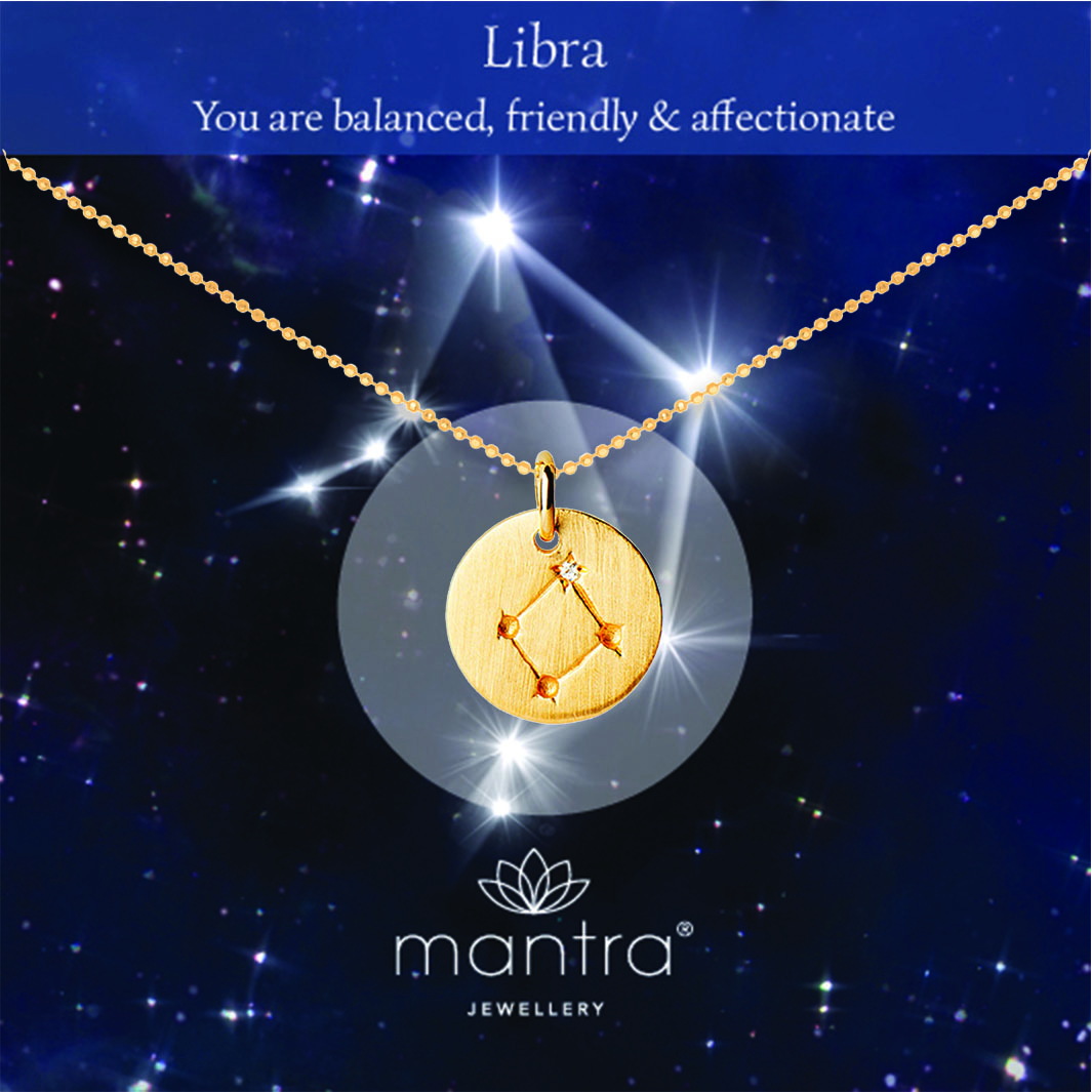 Gold Libra Starmap Necklace