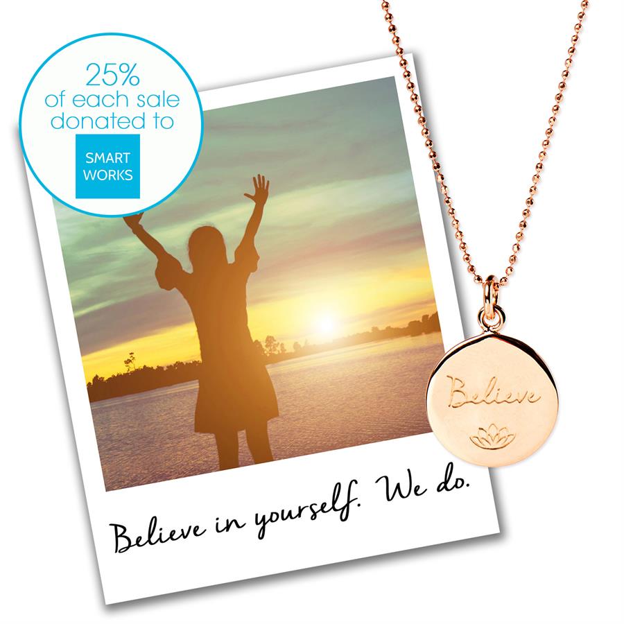 Believe Charity Necklace for Smart Works Believe Charity Necklace for Smart Works