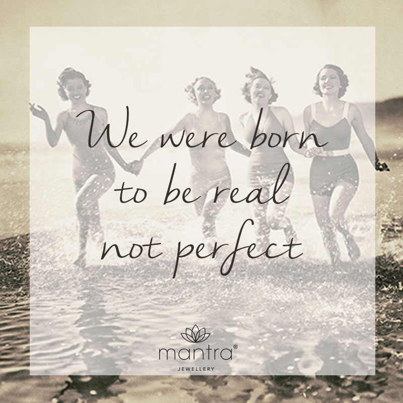 born to be real not perfect inspirational motivational quote mantra text