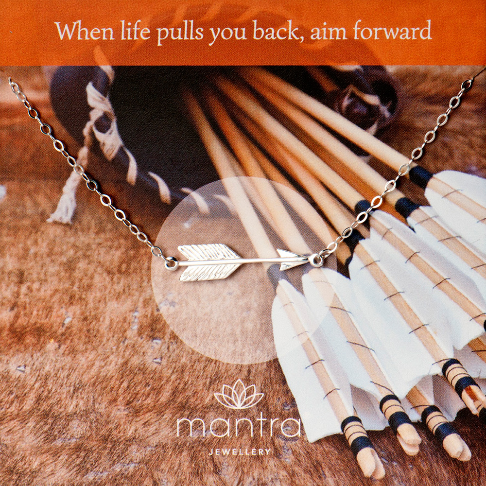 gift for overcoming illness arrow necklace