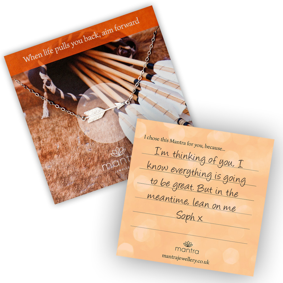 Thoughtful gift for a friend, mantra jewellery Gifts for a friend having a tough time