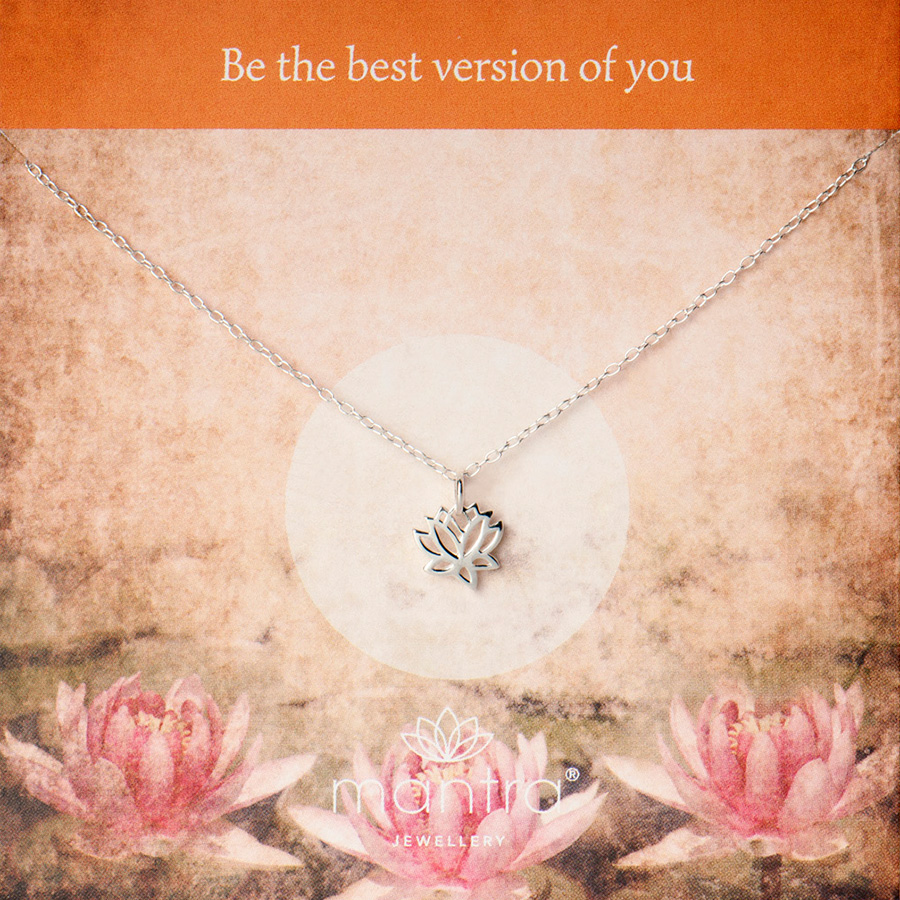 lotus necklace mantra jewellery