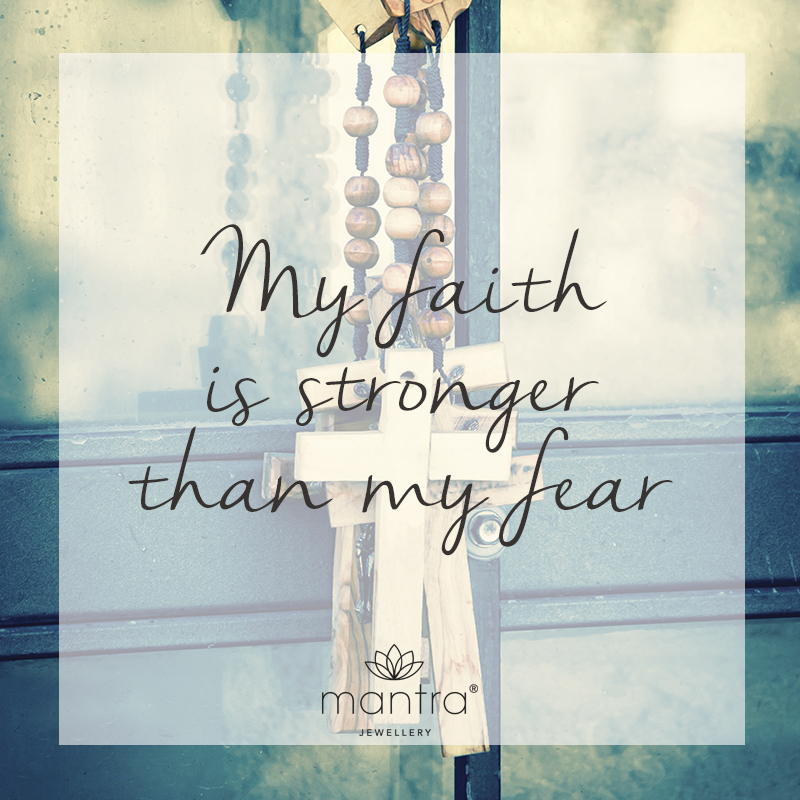 My faith is stronger than my fear necklace