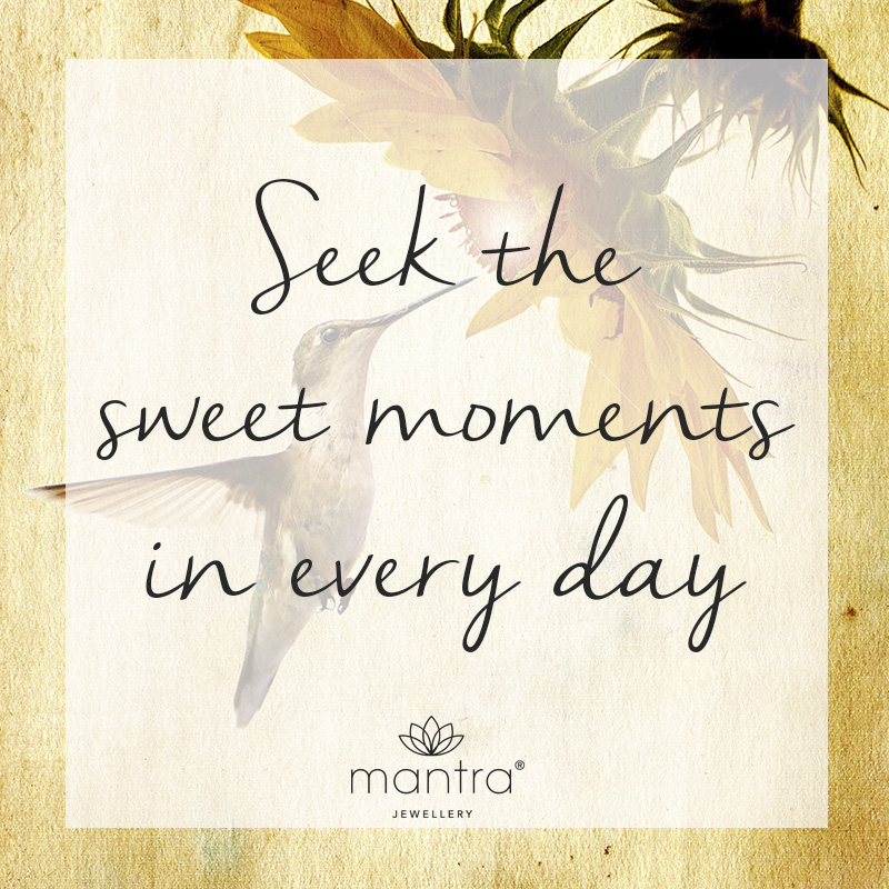 Seek sweet moments in every day - New Year Affirmation