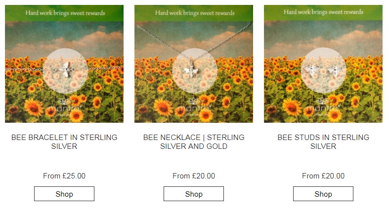 Sterling Silver Bumblebee Jewellery