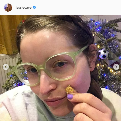 jessie cave wearing mantra jewellery