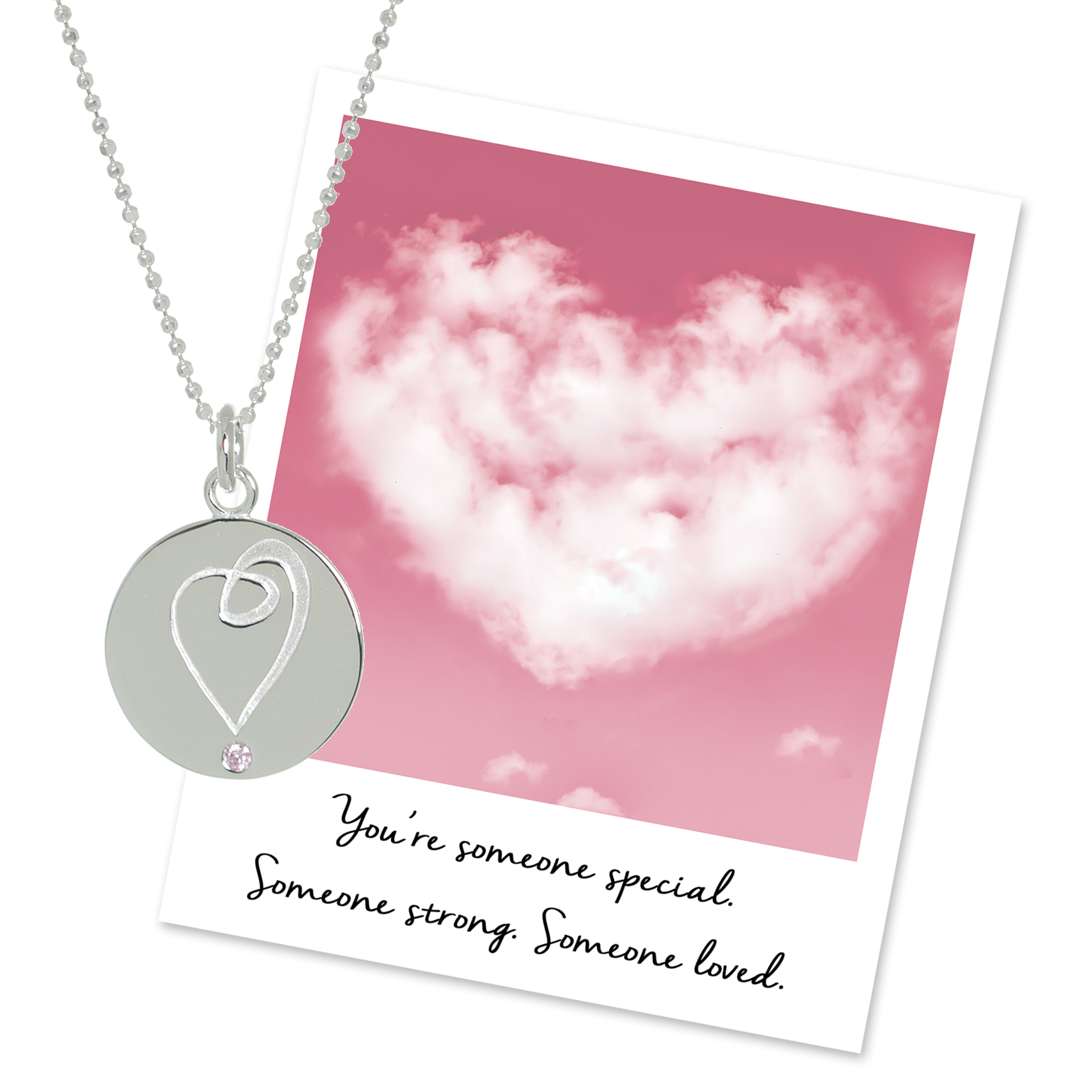Silver Breast Cancer Haven Necklace