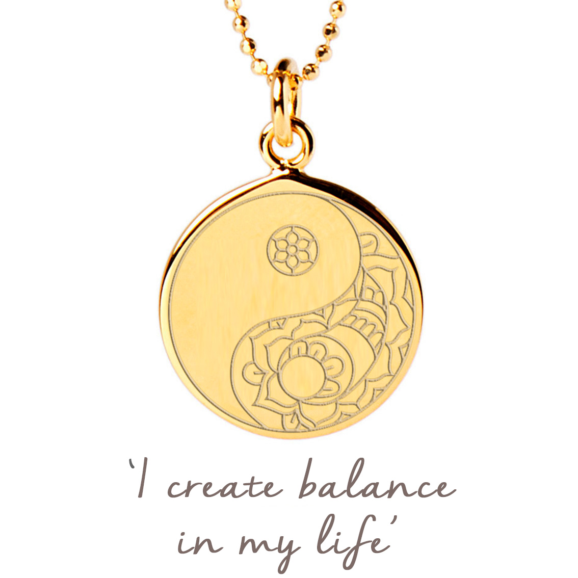 Gold Yin Yang Necklace