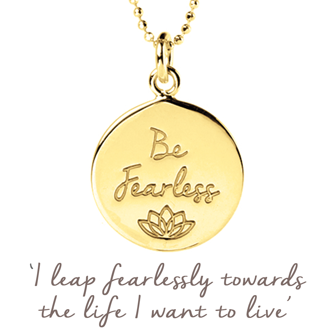 Gold Be Fearless Necklace