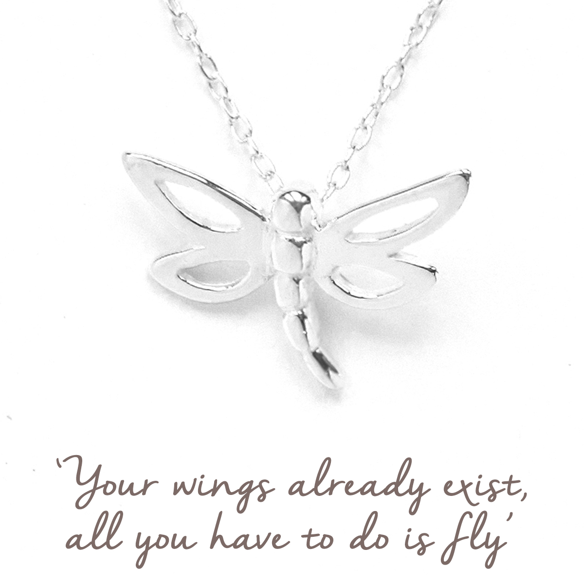 Silver Dragonfly Necklace