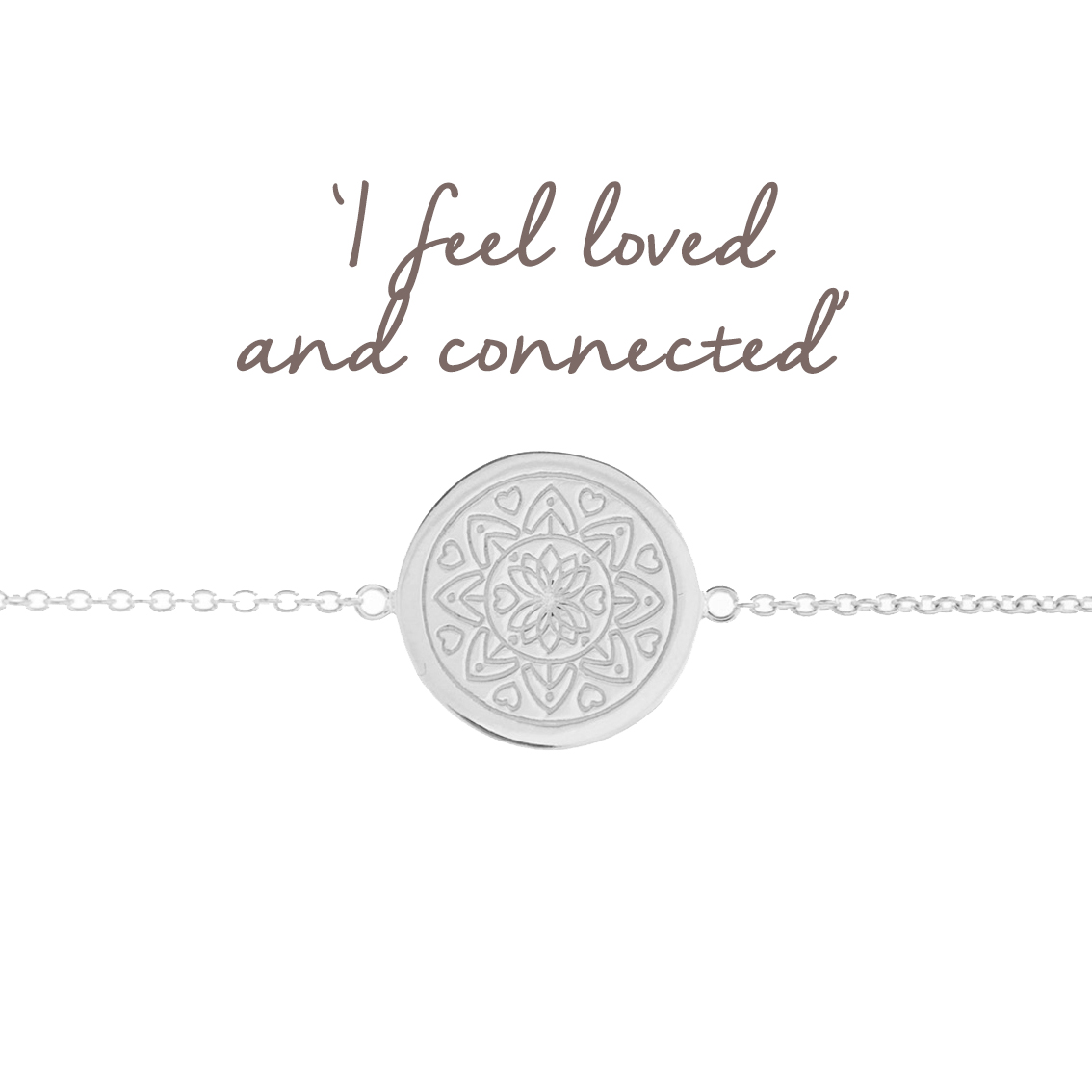 Silver Love Mandala Bracelet