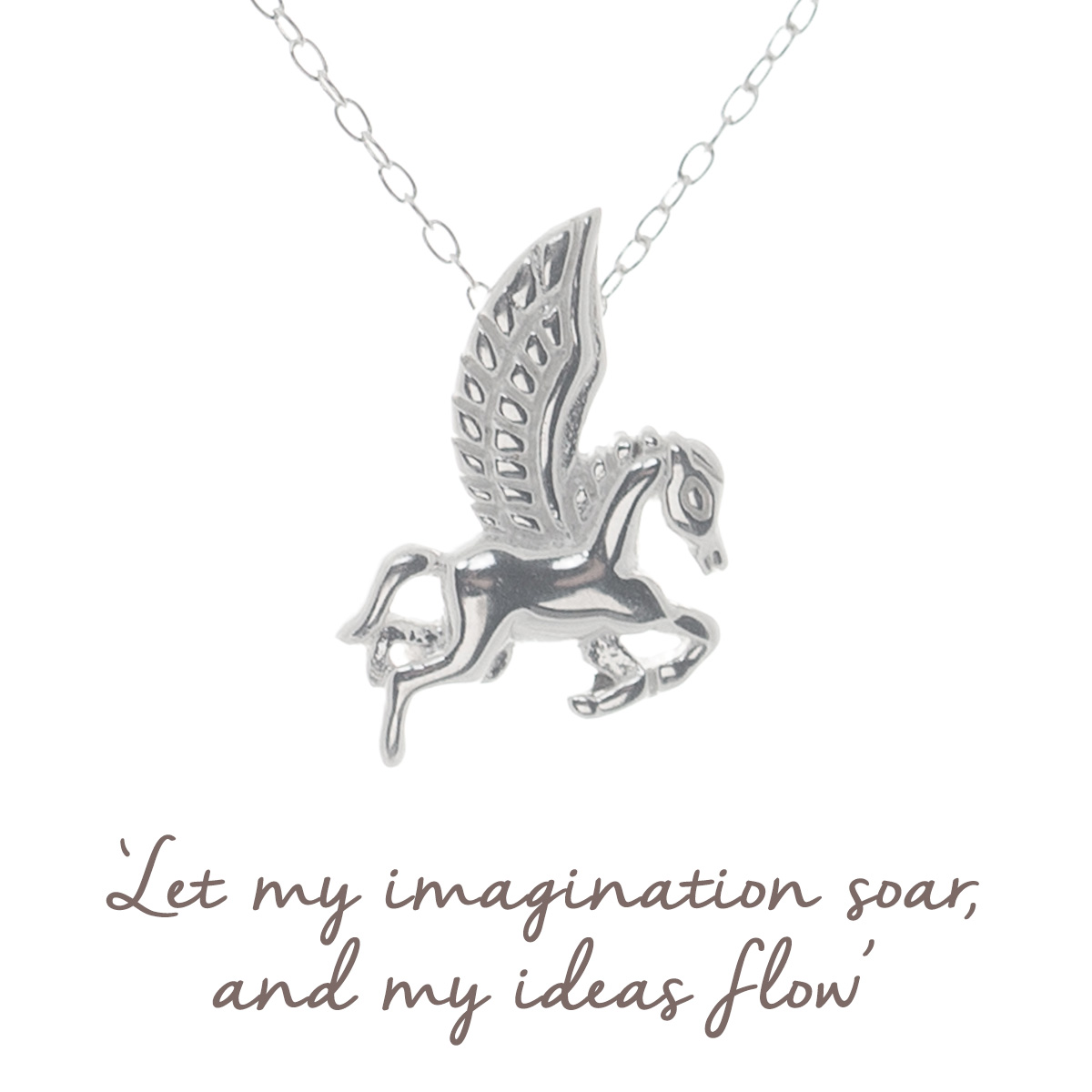 Silver Pegasus Necklace