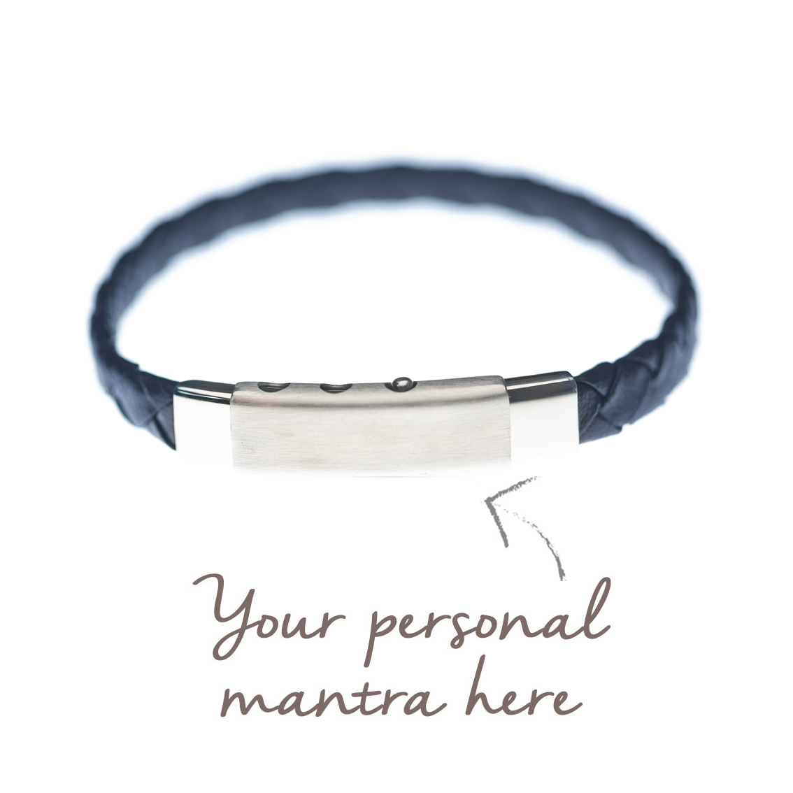 Mantra Men's Leather Bracelet