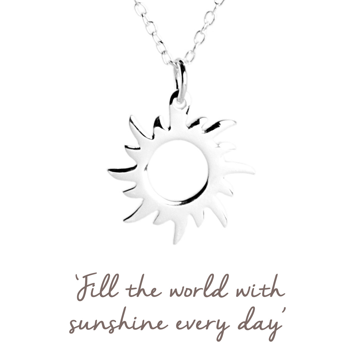 Silver Sun Necklace