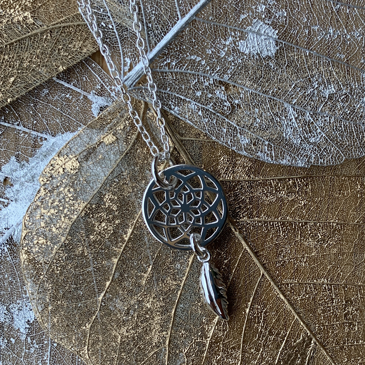 Sterling Silver Dreamcatcher Necklace Sterling Silver Dreamcatcher Necklace