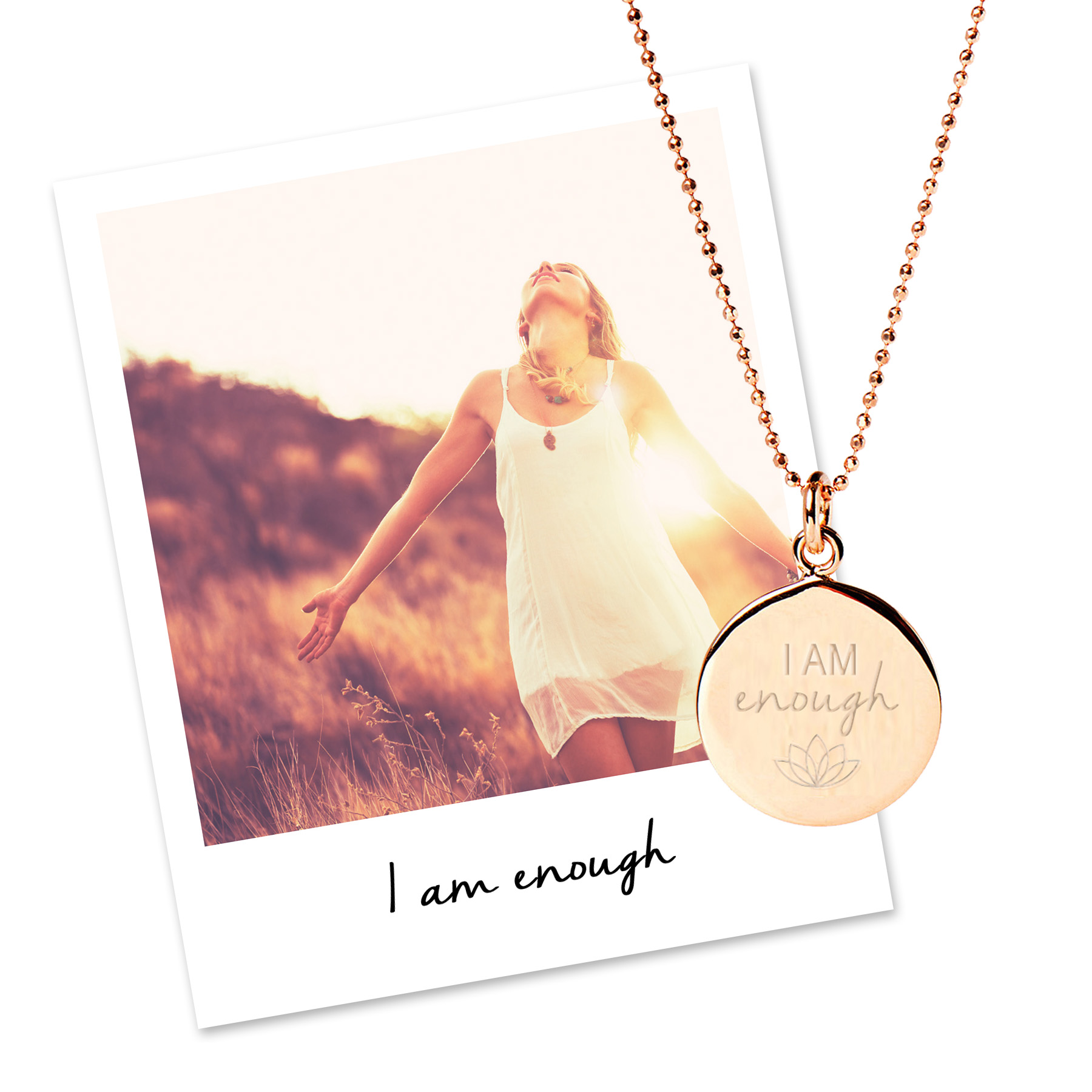 I am enough Mantra Necklace