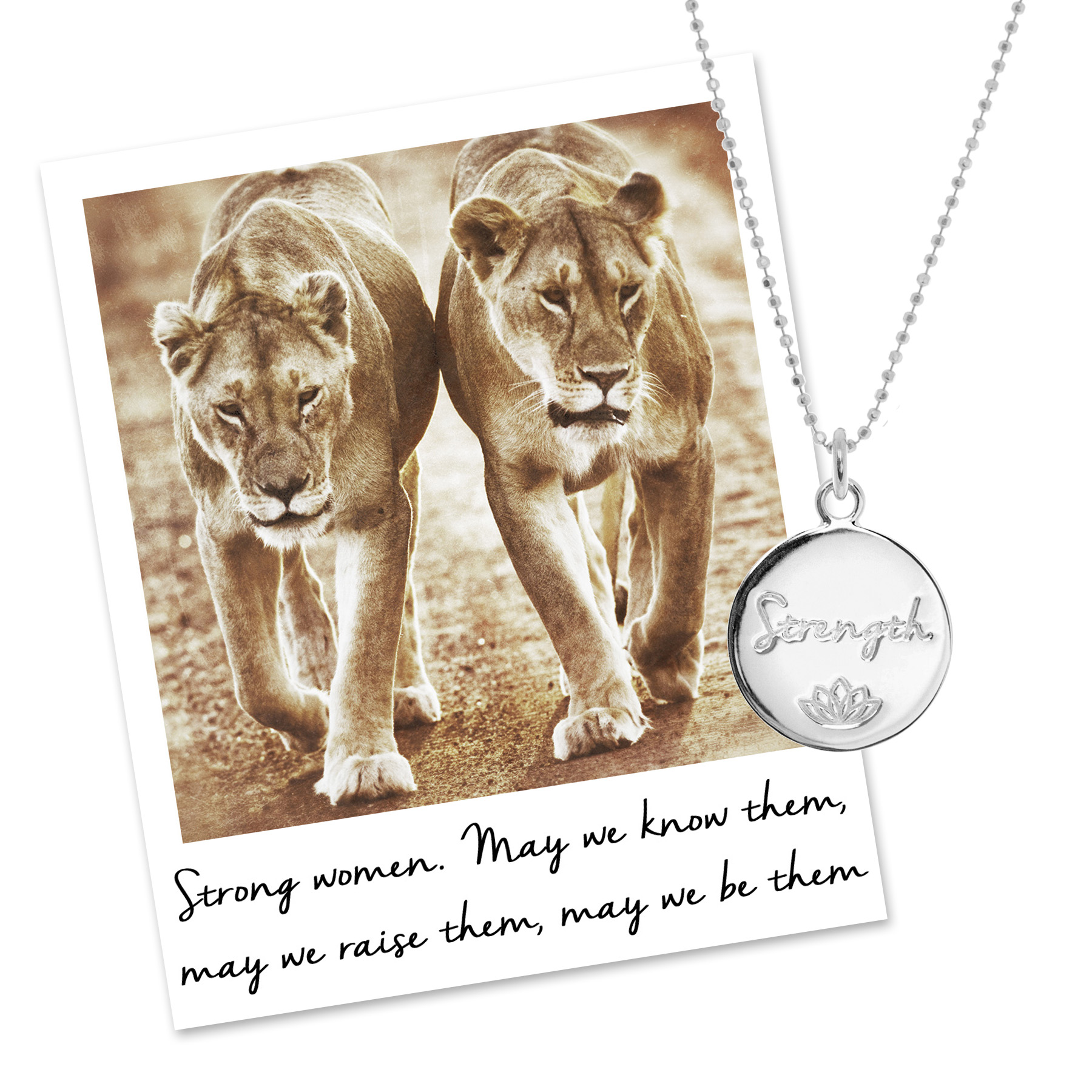 female strength necklace female strength necklace