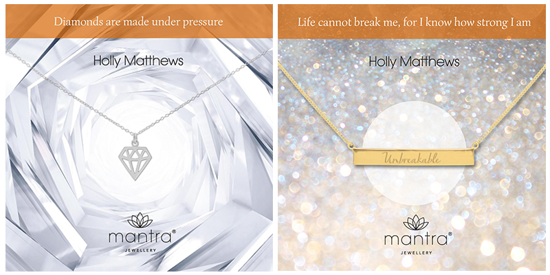 holly matthews mantra necklaces