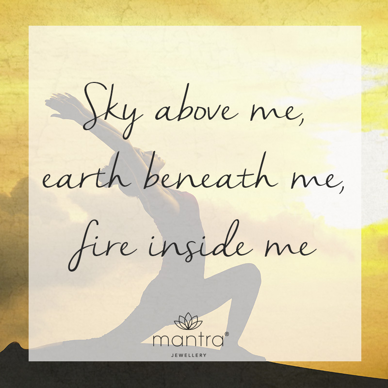 mantra sky earth fire necklace