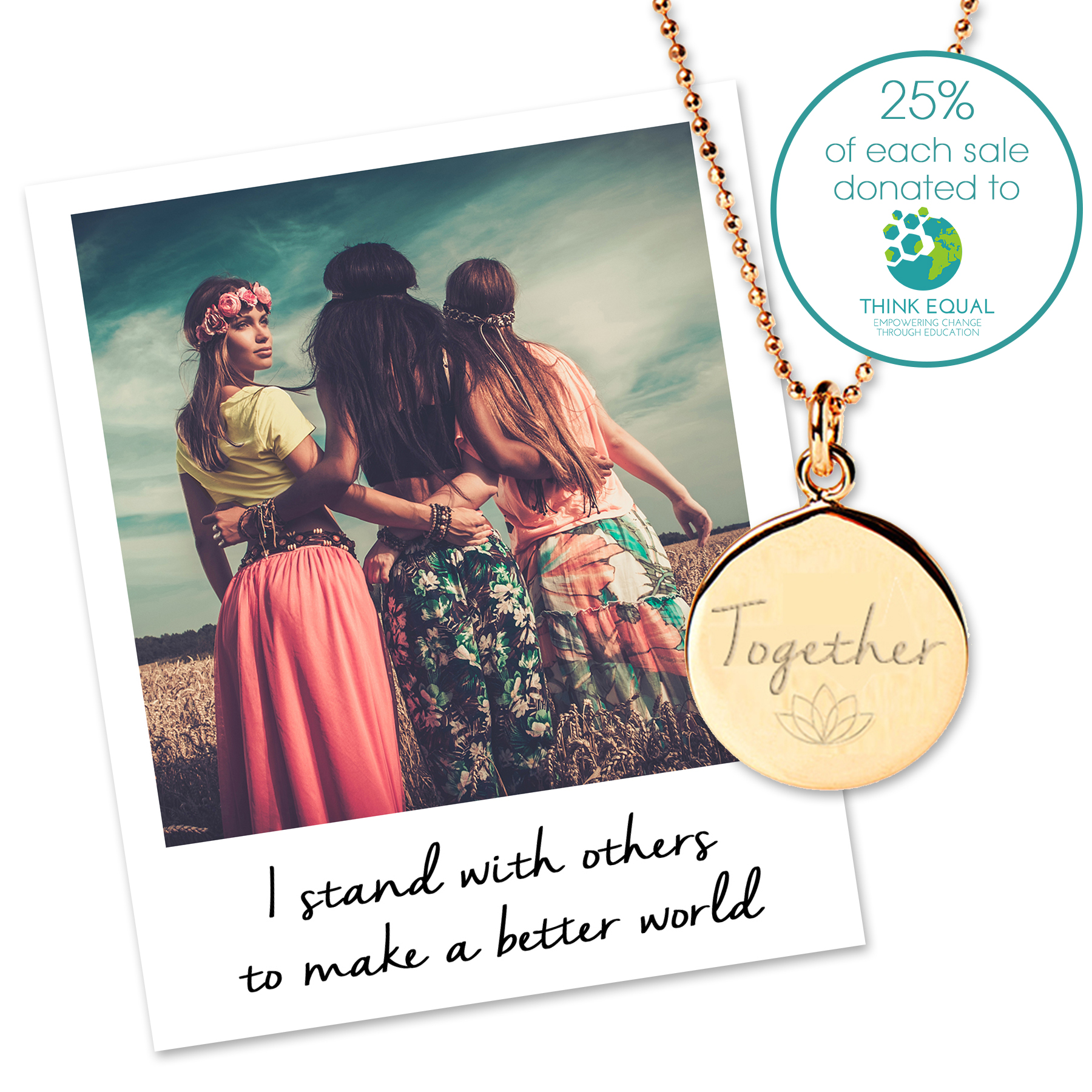 Gold Together Charity Necklace