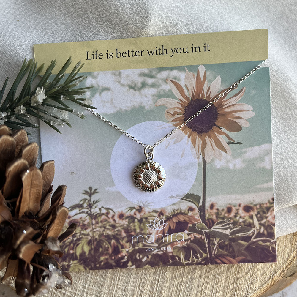 Mantra Sunflower Necklace