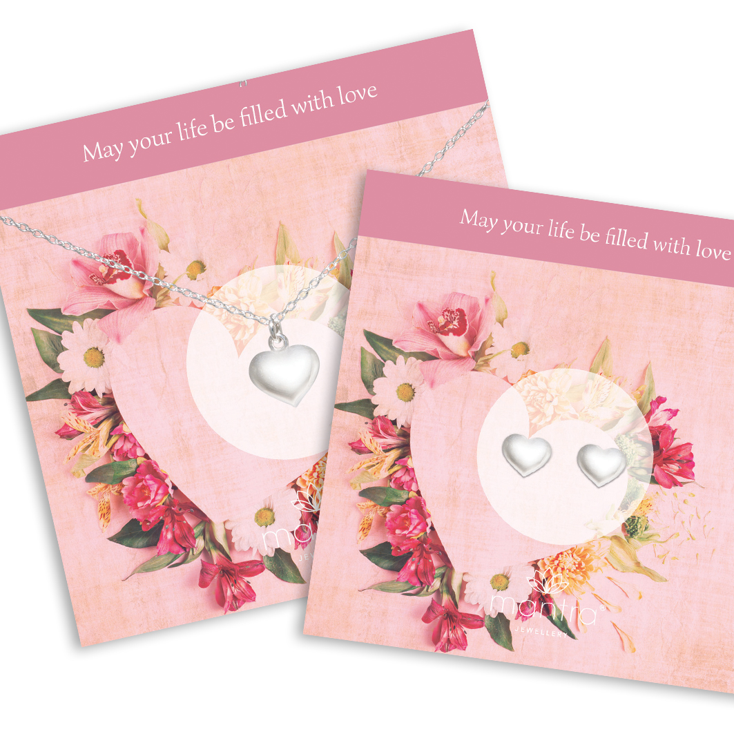 Valentines Heart Necklace and Earring Set Valentines Heart Necklace and Earring Set