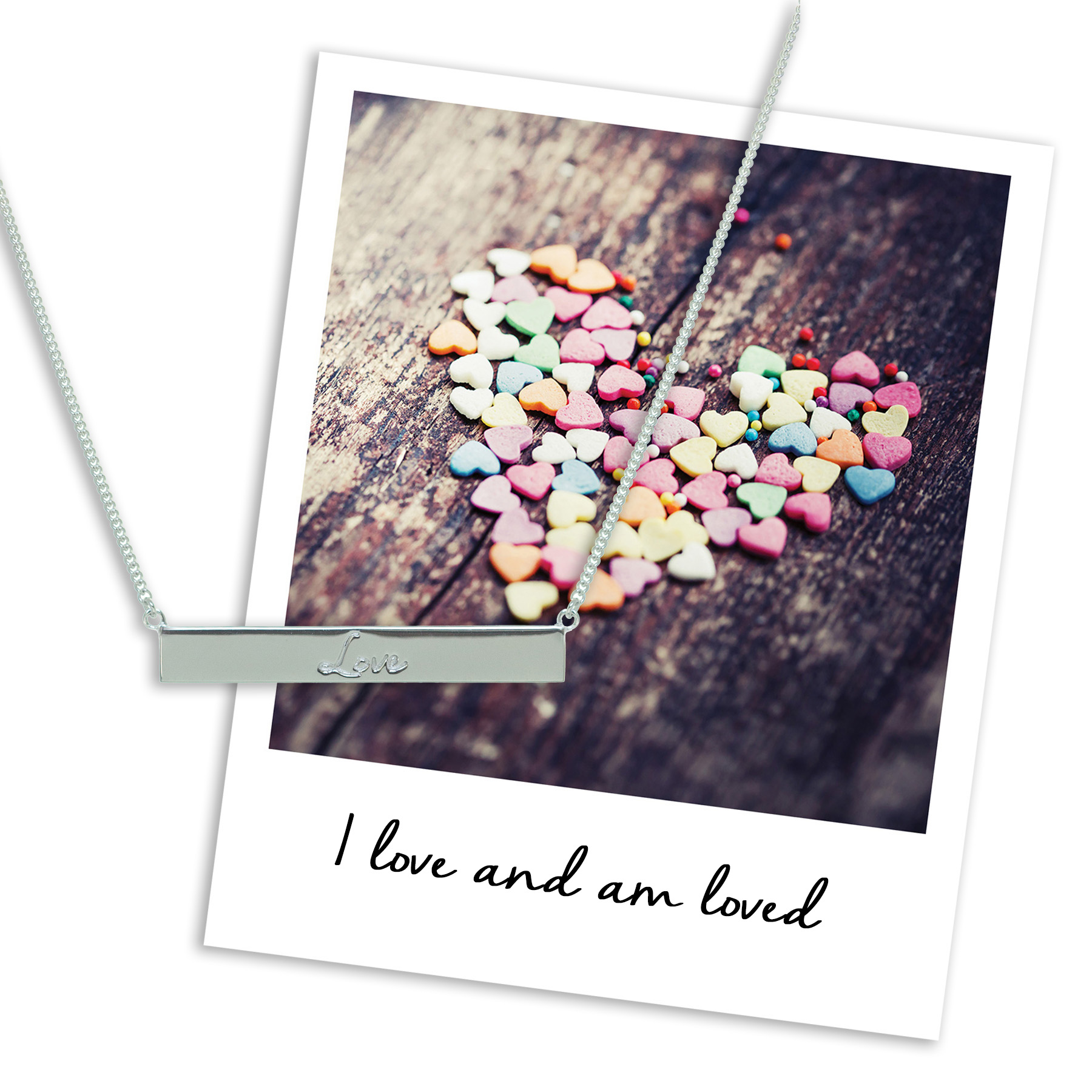Love Bar Necklace - Valentines Day Presents