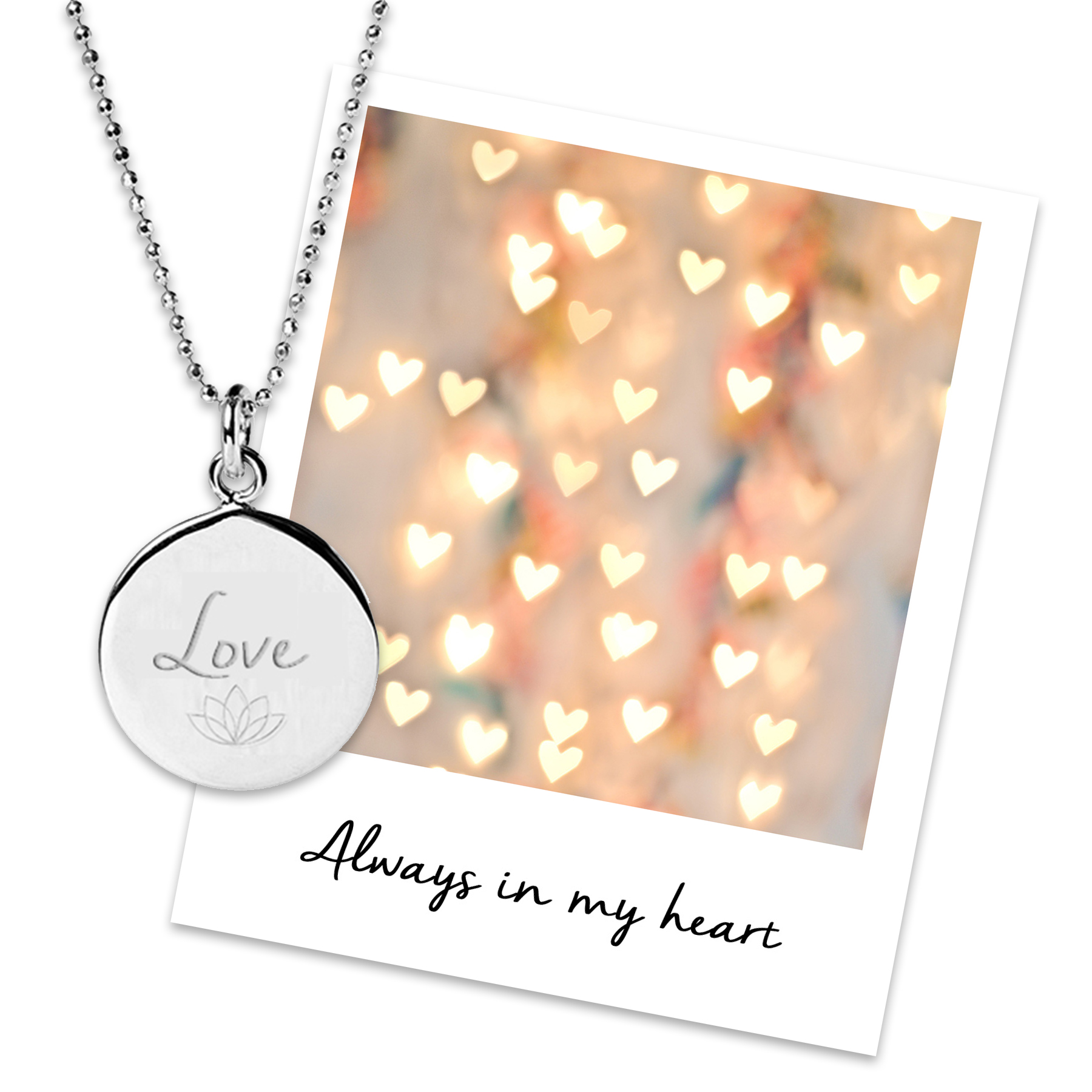 Love Disc Necklace - Valentines Gifts