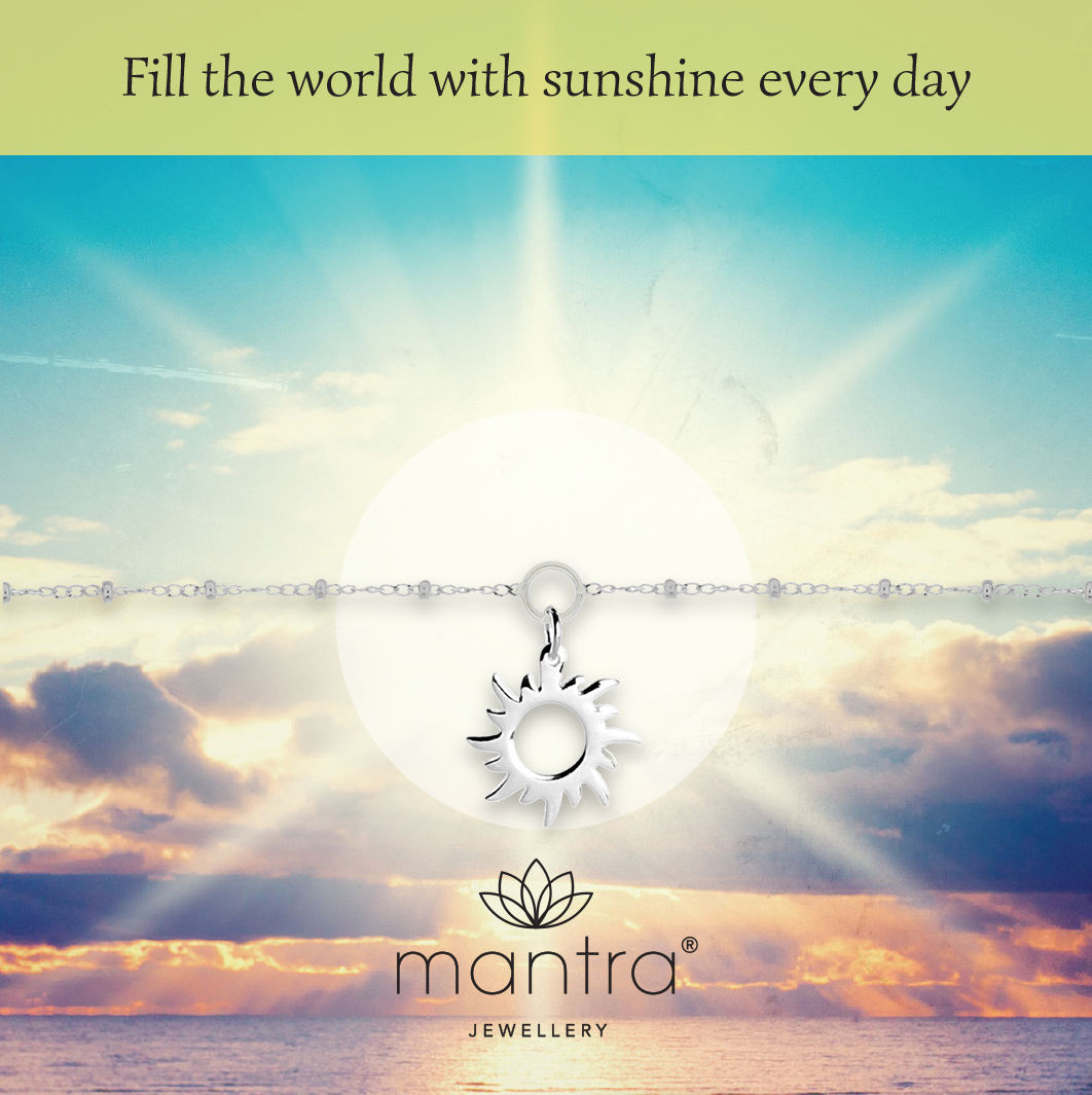 mantra sun charm bracelet