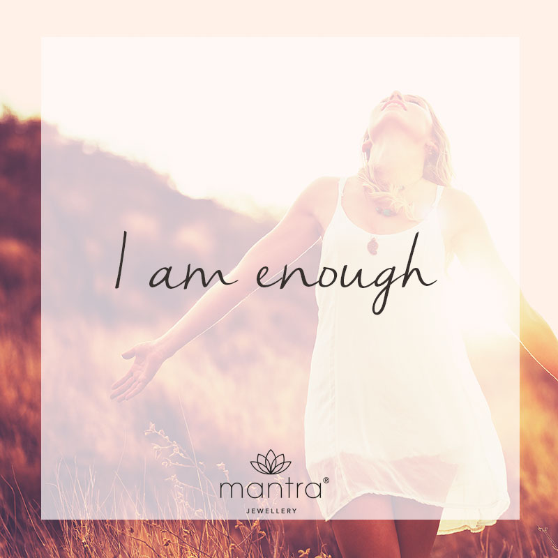 mantra i am enough necklace