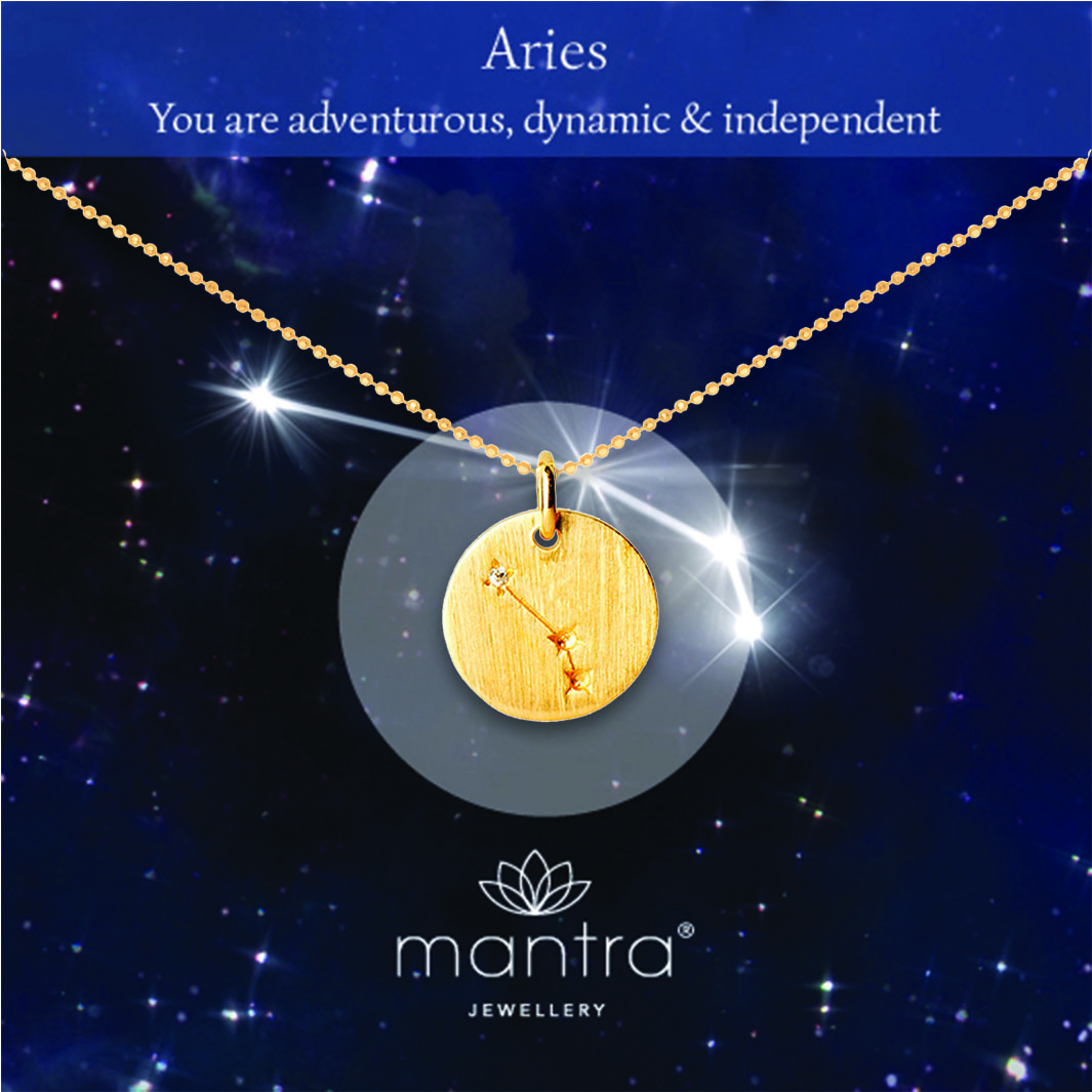 mantra aries star map aries zodiac necklace