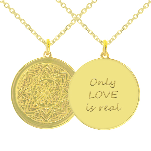 Gold Mandala Affirmation Necklace